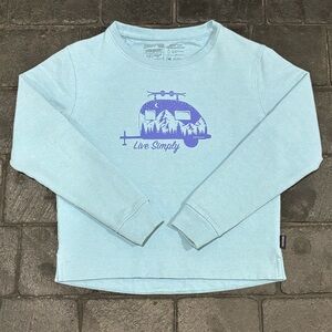Patagonia Women’s Live Simply Trailer Uprisal Crew Sweatshirt Blue Size XS Thick